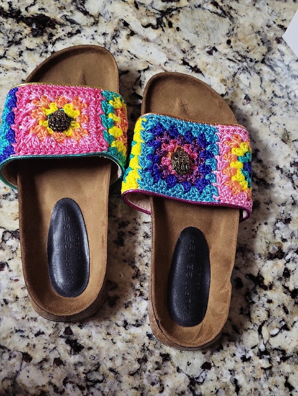 1-DAY SALE! Kurt Geiger London Ozark Crochet Slide Sandals Size 39 - Picture 3 of 10